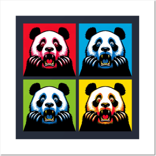 Pop Fearful Panda - Funny Panda Art Posters and Art